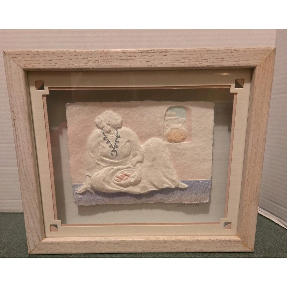 Vintage Figi Graphics "Chili Bowl" Hand-Cast Paper Sculpture by Priscilla
